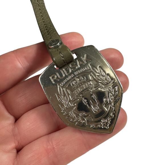 RUDSAK Genuine Leather Pebbled Moss Green Black Top Handle Satchel Shoulder Bag - Picture 8 of 16